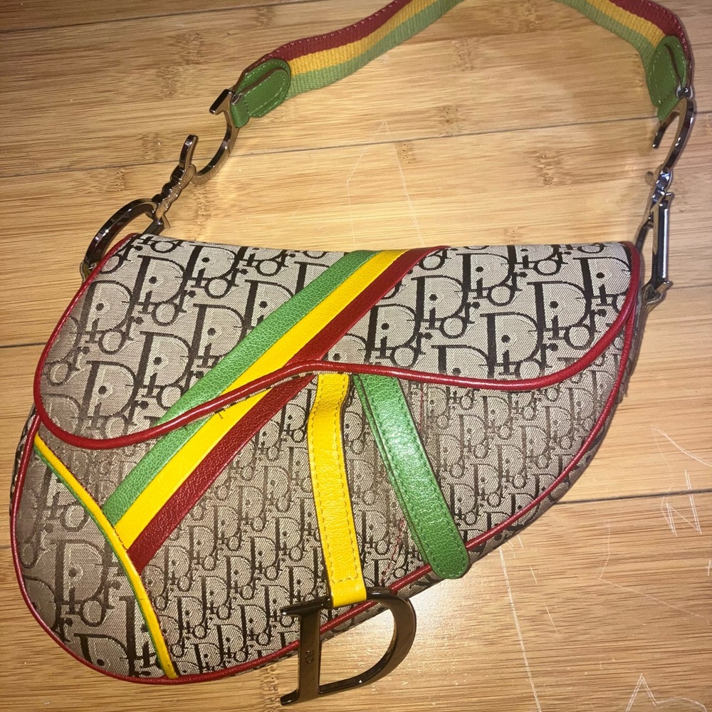 Christian Dior Rasta Saddle Bag
